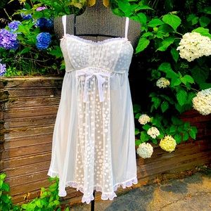Vintage polka dot ethereal slip dress